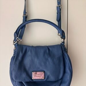 Marc by Marc Jacobs Royal Blue Pebbled Leather Shoulder Bag